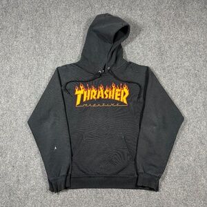 Thrasher Skateboard Magazine Mens Small Hoodie Sweatshirt Skateboarding 0259